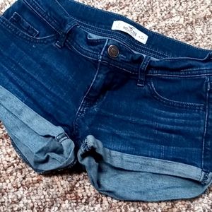 Hollister dark jean shorts